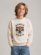 Felpa per bambino Kenzo Kids beige con stampa tigre K62029 21G KENZO KIDS 