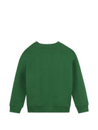Felpa per bambino Kenzo Kids verde con stampa logo sul davanti K62029 651 KENZO KIDS 