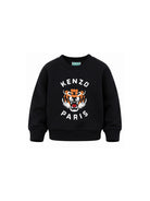 Felpa per bambino Kenzo Kids nera con motivo Tiger sul davanti K62029 845 KENZO KIDS 