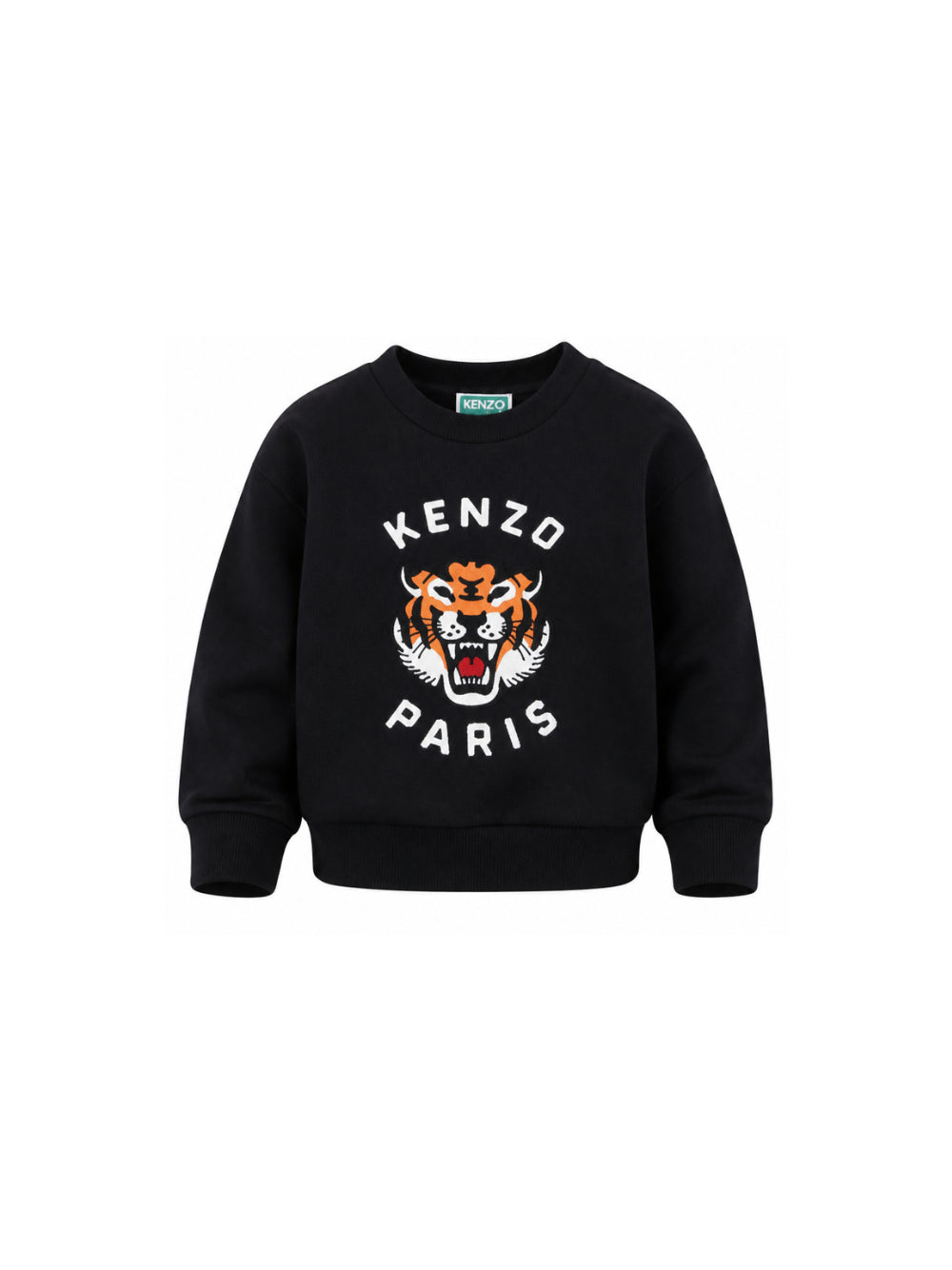 Felpa per bambino Kenzo Kids nera con motivo Tiger sul davanti K62029 845 KENZO KIDS 