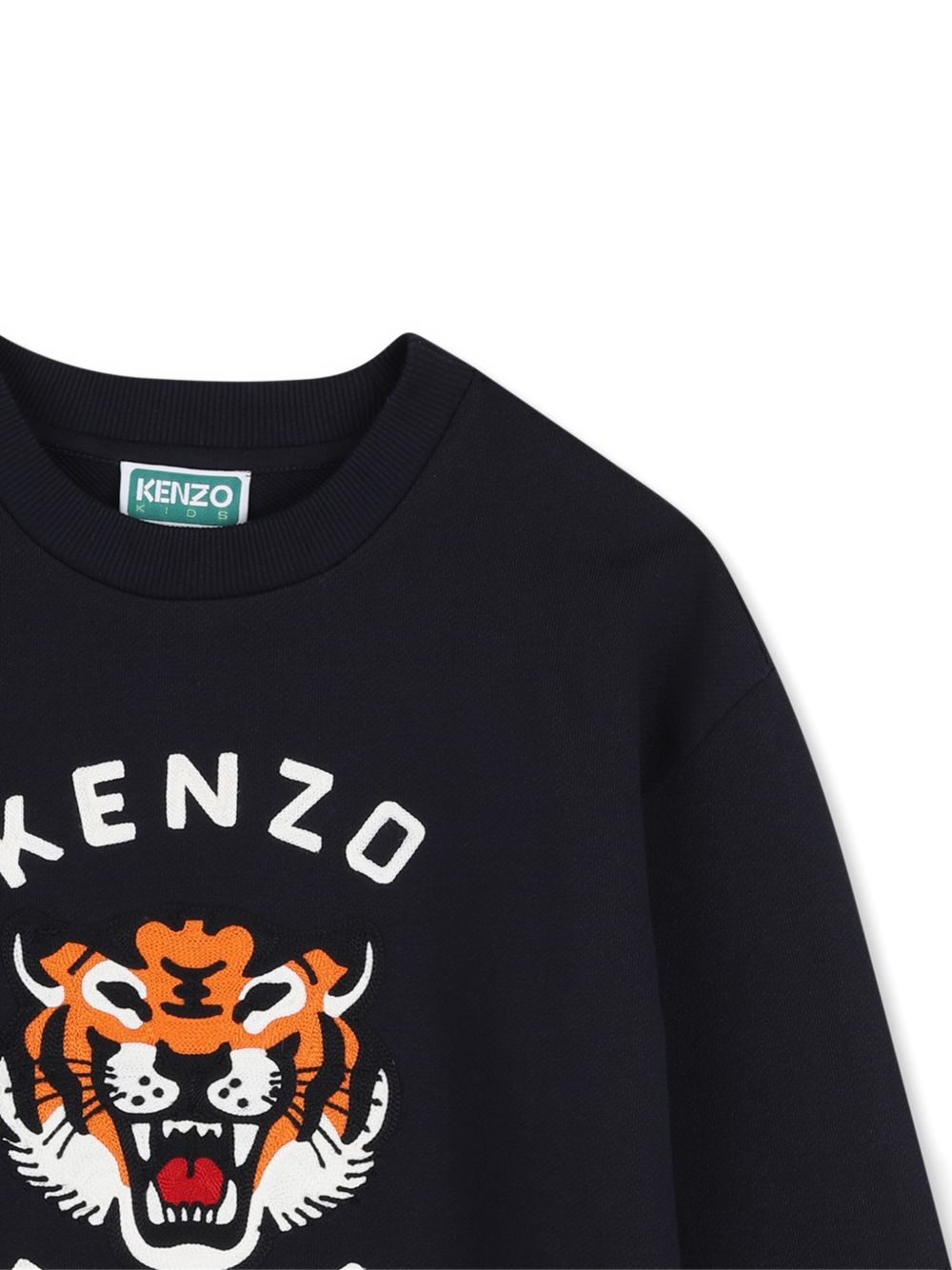Felpa per bambino Kenzo Kids nera con motivo Tiger sul davanti K62029 845 KENZO KIDS 