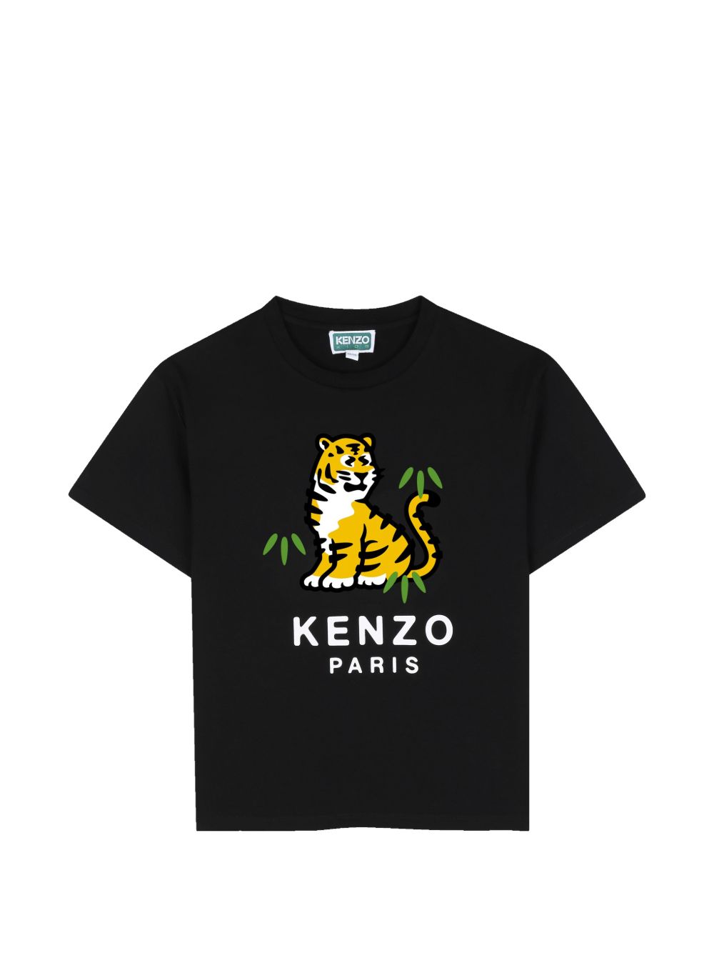 T-shirt per bambino Kenzo Kids nera con motivo Tiger K62033 09B KENZO KIDS 