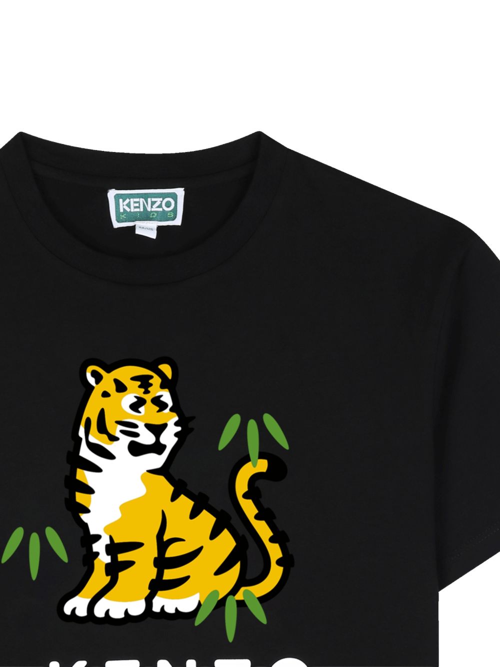 T-shirt per bambino Kenzo Kids nera con motivo Tiger K62033 09B KENZO KIDS 