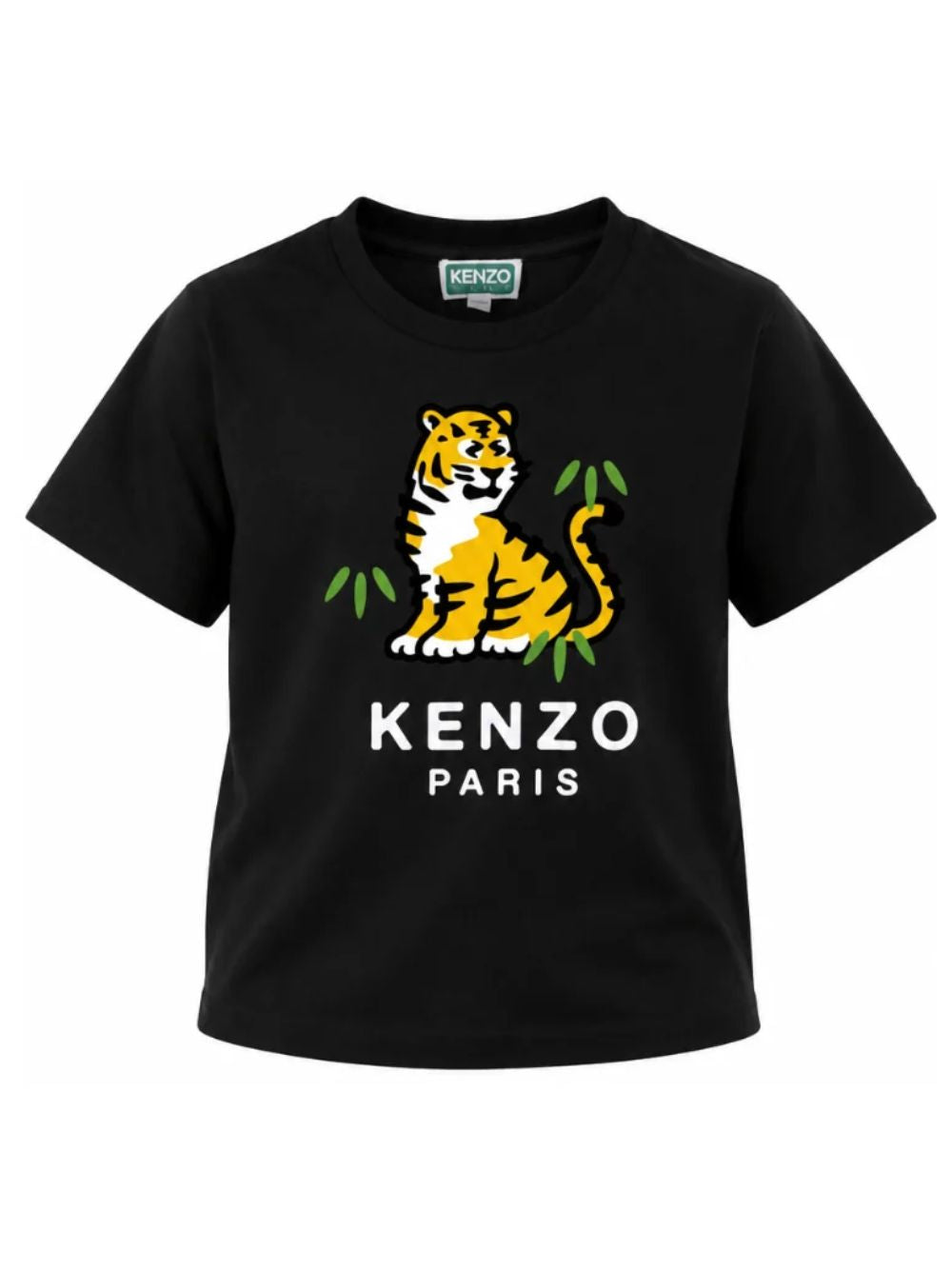 T-shirt per bambino Kenzo Kids nera con motivo Tiger K62033 09B KENZO KIDS 