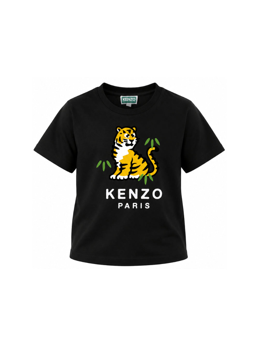 T-shirt per bambino Kenzo Kids nera con motivo Tiger K62033 09B KENZO KIDS 