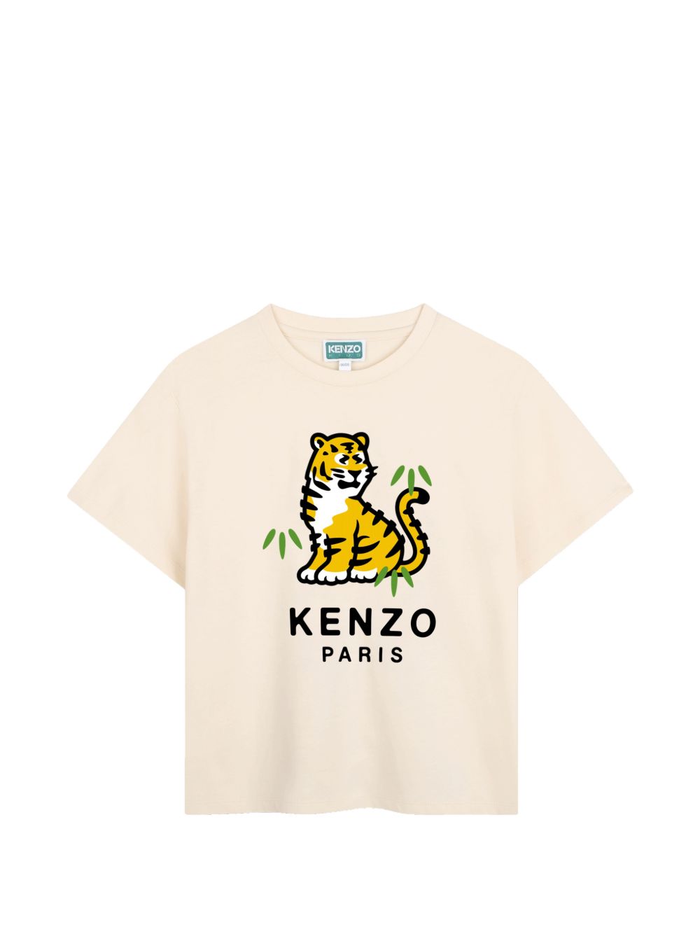 T-shirt per bambino Kenzo Kids beige con motivo Tiger K62033 21G KENZO KIDS 