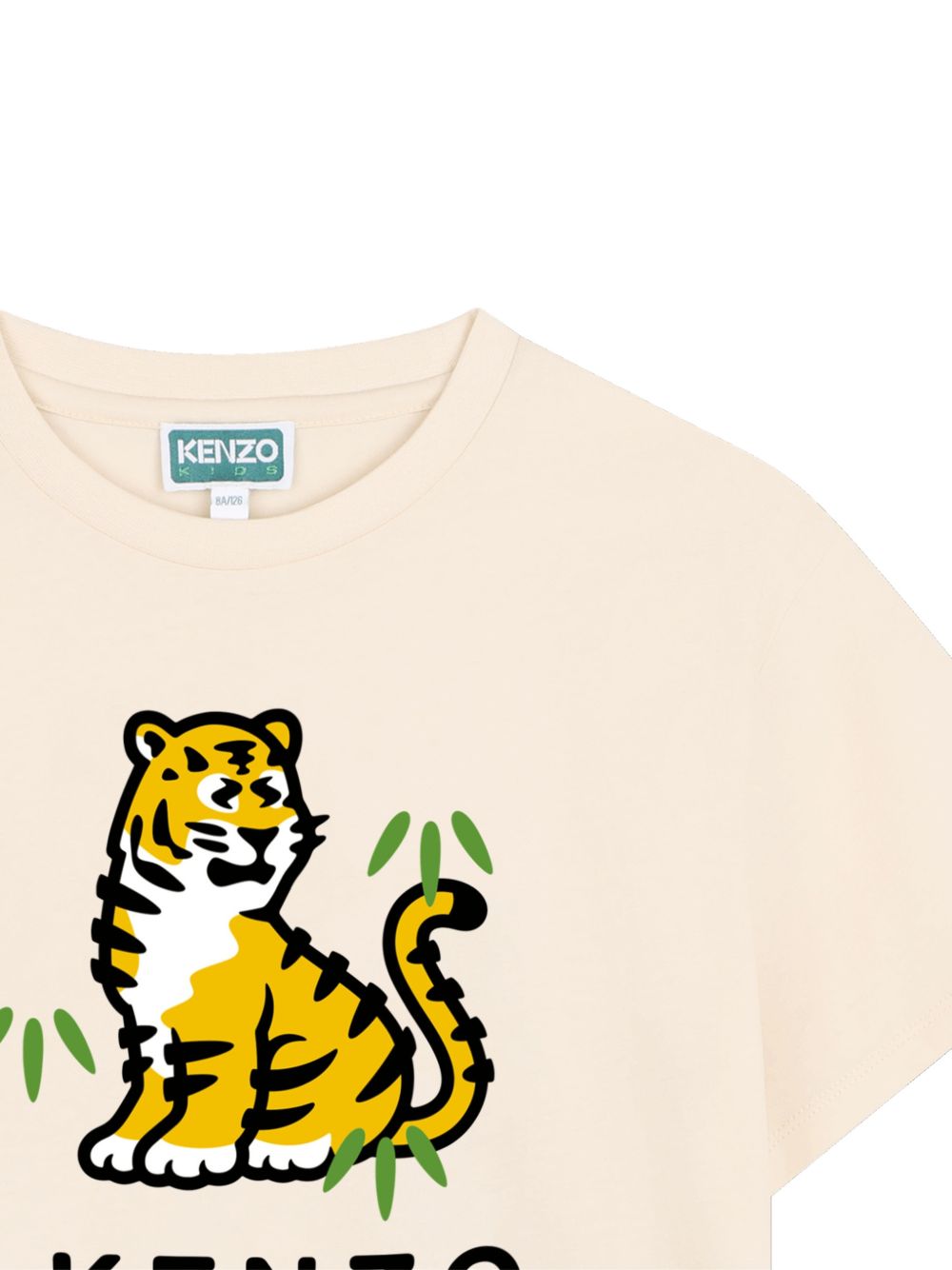 T-shirt per bambino Kenzo Kids beige con motivo Tiger K62033 21G KENZO KIDS 