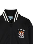 Felpa per bambino Kenzo Kids nero con stampa logo sul davanti K62036 09B KENZO KIDS 