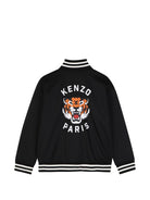 Felpa per bambino Kenzo Kids nero con stampa logo sul davanti K62036 09B KENZO KIDS 