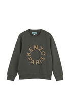 Tuta sportiva per bambino Kenzo Kids grigia con logo ricamato K62039 64Q KENZO KIDS 