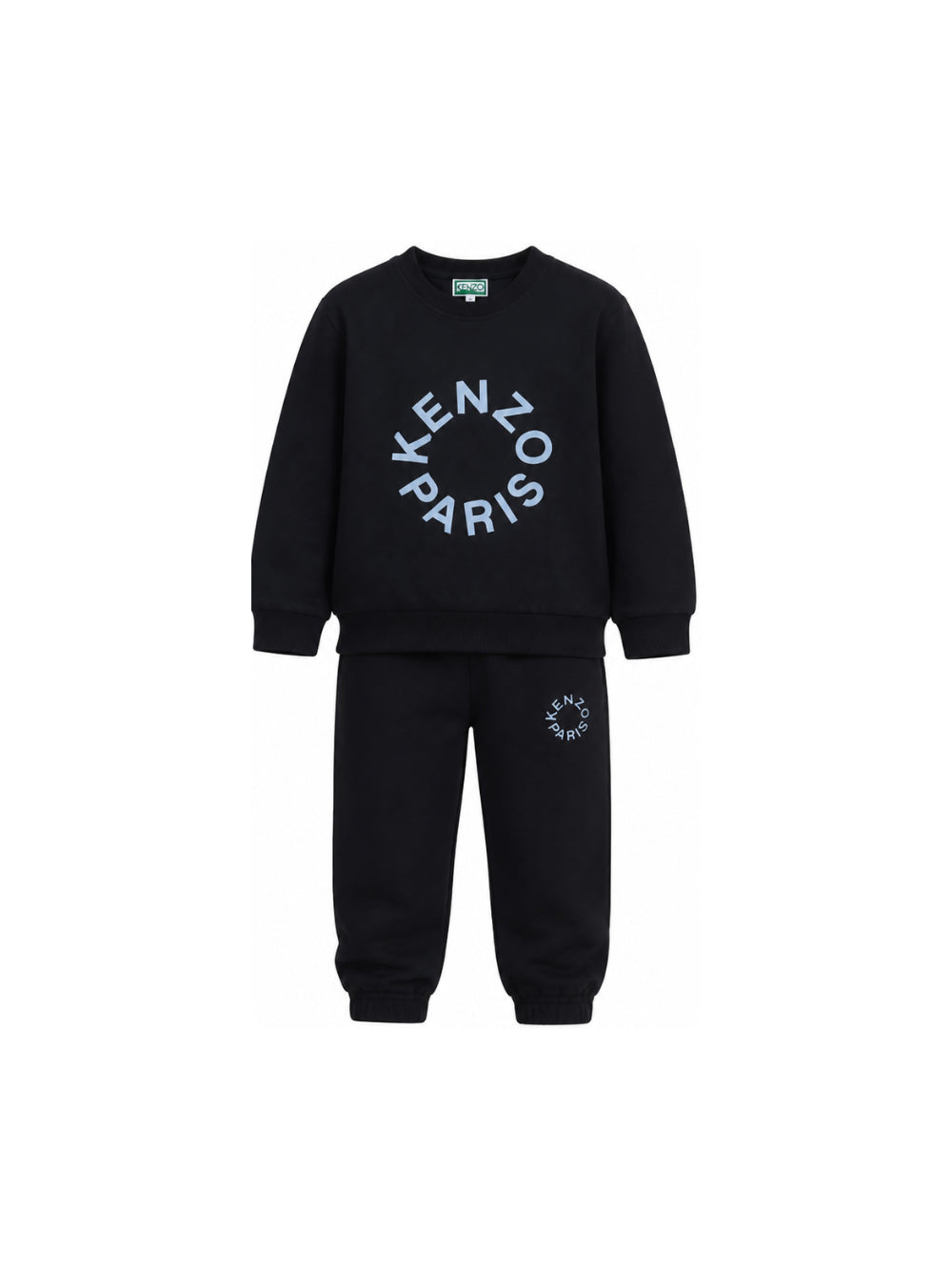 Tuta sportiva per bambino Kenzo Kids nera con logo stampato sul davanti K62039 845 KENZO KIDS 