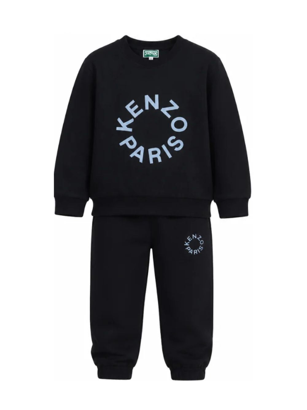 Tuta sportiva per bambino Kenzo Kids blu con logo stampato sul davanti K62039 845 KENZO KIDS 
