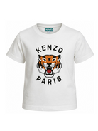 T-shirt per bambino Kenzo Kids bianca con stampa grafica K62051 117 KENZO KIDS 