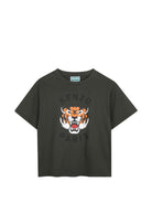 T-shirt per bambino Kenzo Kids verde con motivo Tiger K62051 64Q KENZO KIDS 