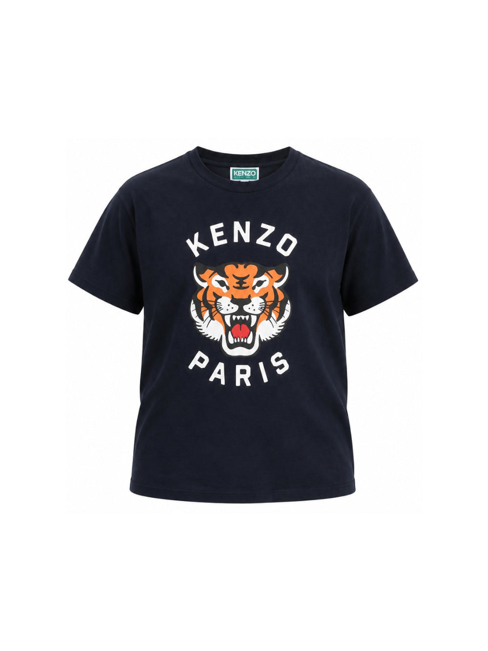 T-shirt girocollo per bambino Kenzo Kids blu con motivo Tiger Head K62051 845 KENZO KIDS 