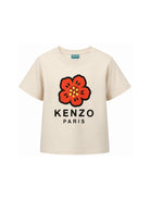 T-shirt per bambina Kenzo Kids bianca con stampa Boke Flower sul davanti K62053 21G KENZO KIDS 