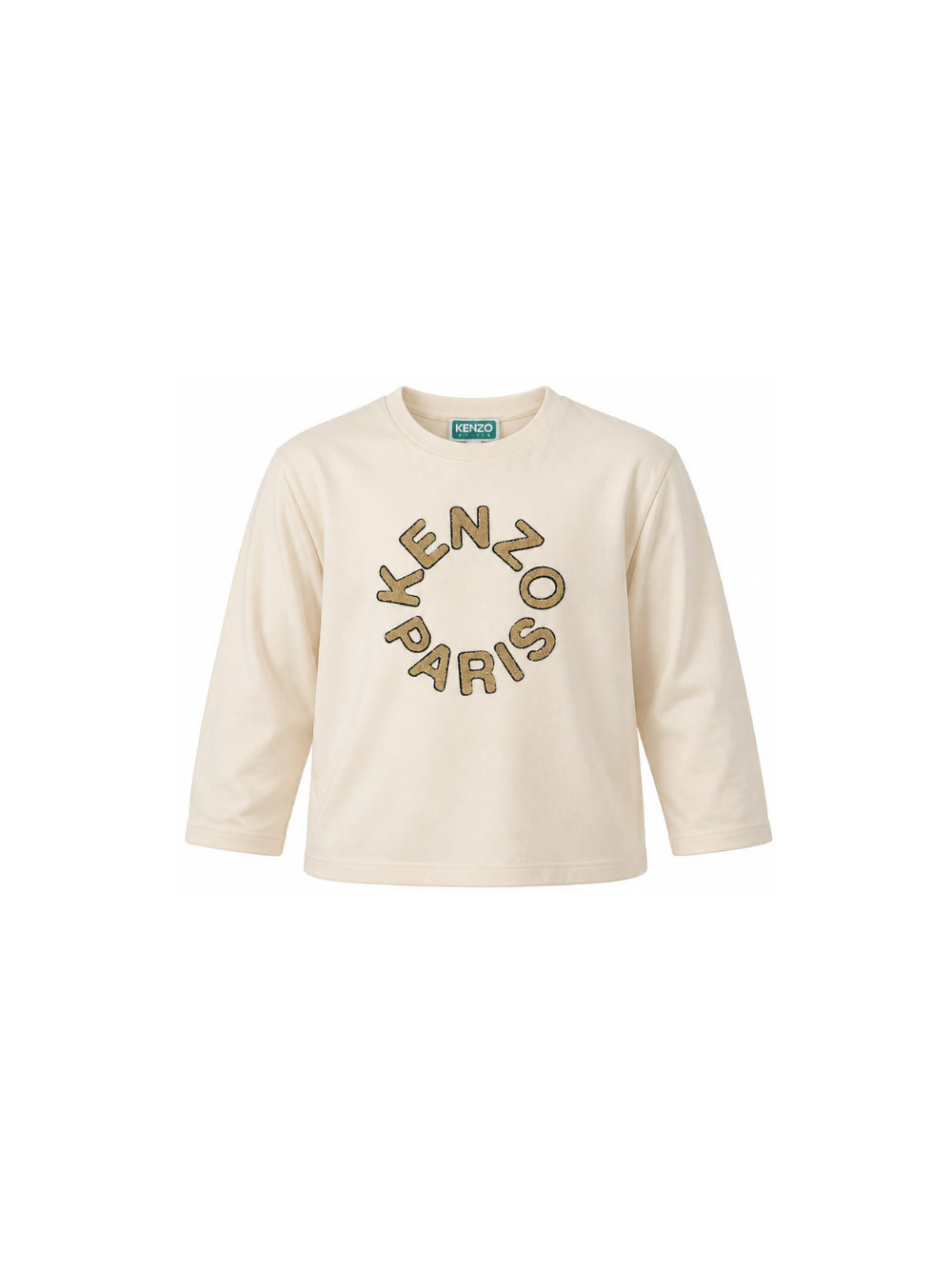 T-shirt per bambino Kenzo Kids beige con applicazione logo K62054 21G KENZO KIDS 