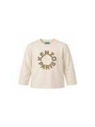 T-shirt per bambino Kenzo Kids beige con applicazione logo K62054 21G KENZO KIDS 
