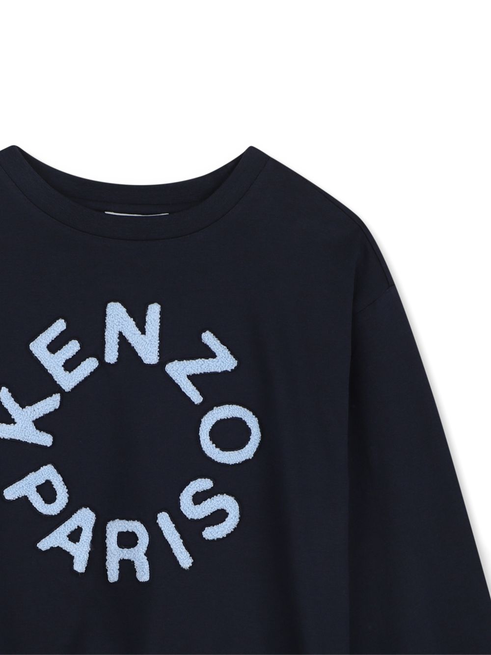 T-shirt per bambino Kenzo Kids blu con applicazione logo K62054 845 KENZO KIDS 