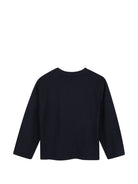 T-shirt per bambino Kenzo Kids blu con applicazione logo K62054 845 KENZO KIDS 
