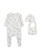 Set di tutina, berretto e bavaglino per neonati Kenzo Kids bianco Boke Flower (set da tre) K62068 117 KENZO KIDS 