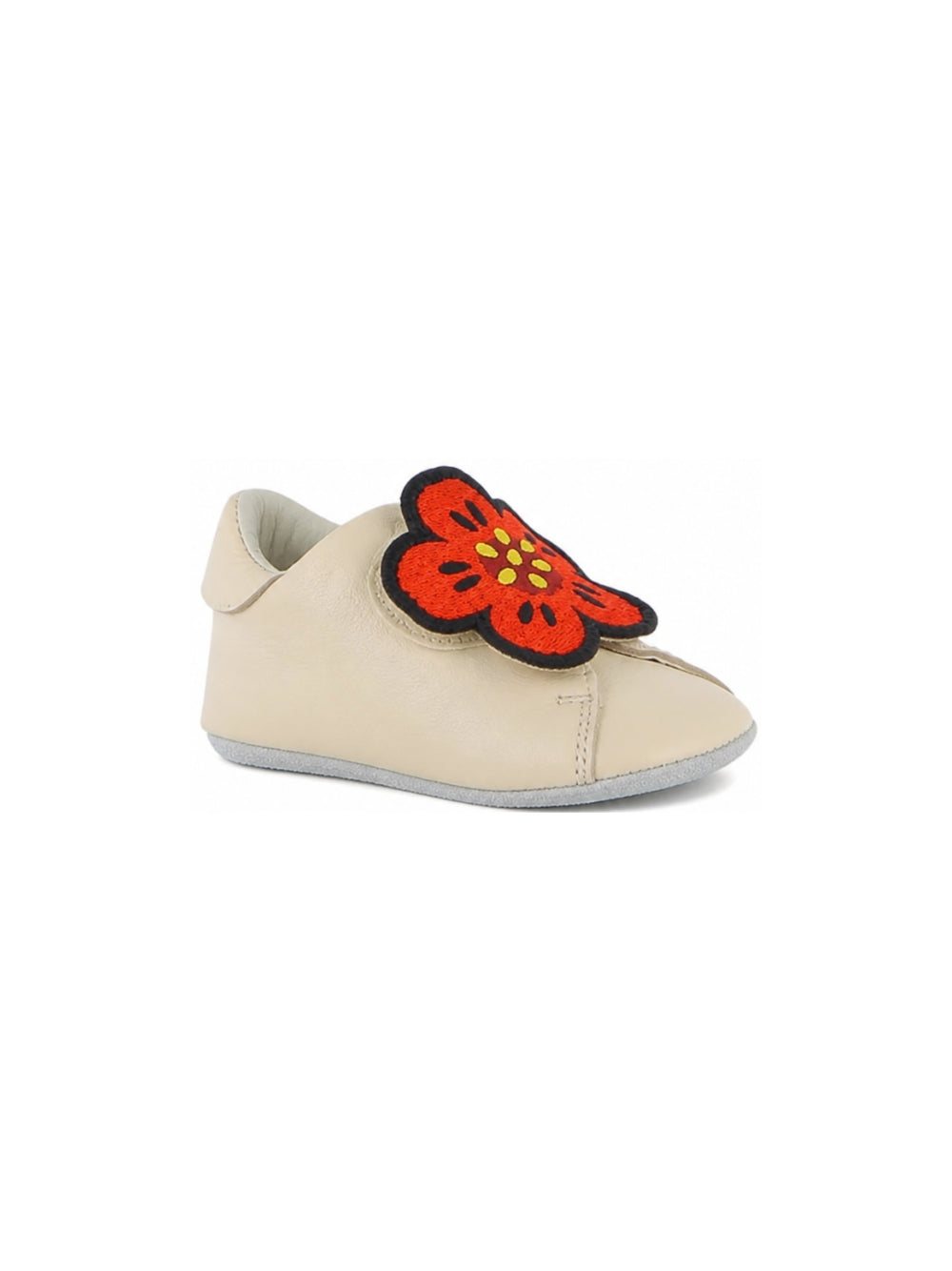 Scarpe primi passi per neonati Kenzo Kids beige con applicazione Flower K62071 117 KENZO KIDS 