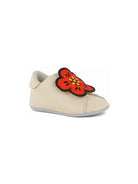Scarpe primi passi per neonati Kenzo Kids beige con applicazione Flower K62071 117 KENZO KIDS 