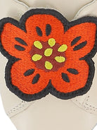 Scarpe primi passi per neonati Kenzo Kids beige con applicazione Flower K62071 117 KENZO KIDS 