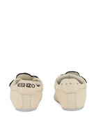 Scarpe primi passi per neonati Kenzo Kids beige con applicazione Flower K62071 117 KENZO KIDS 