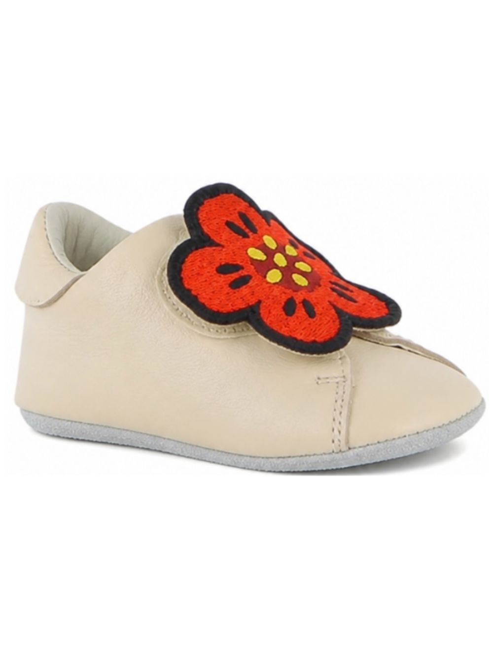 Scarpe primi passi per neonati Kenzo Kids beige con applicazione Flower K62071 117 KENZO KIDS 
