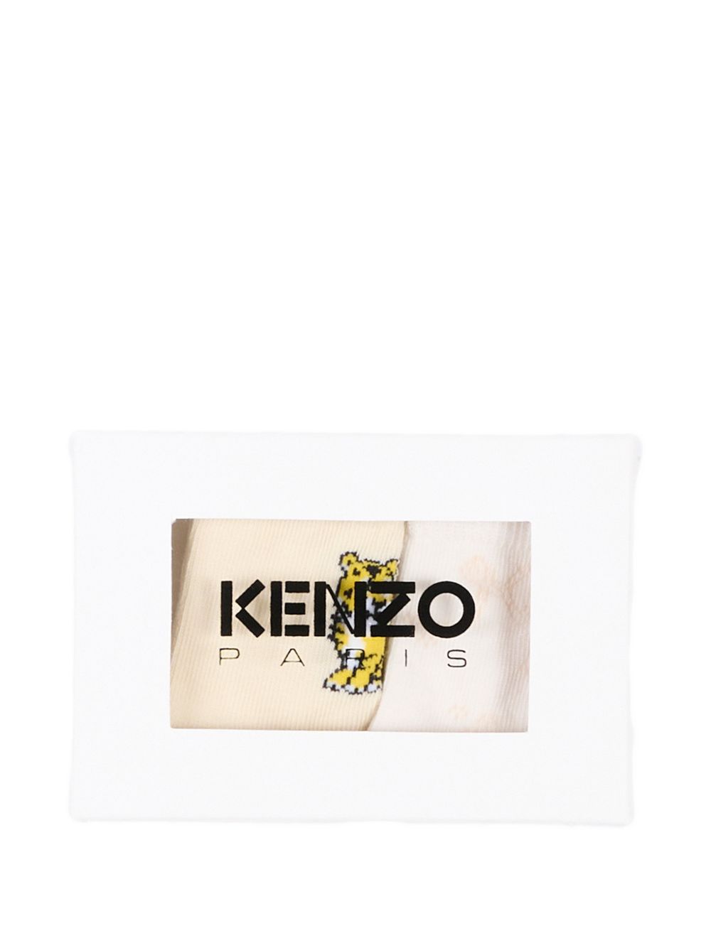 Set di due calzini per neonati Kenzo Kids multicolore con ricamo Tigre K62072 C21 KENZO KIDS 