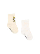 Set di due calzini per neonati Kenzo Kids multicolore con ricamo Tigre K62072 C21 KENZO KIDS 