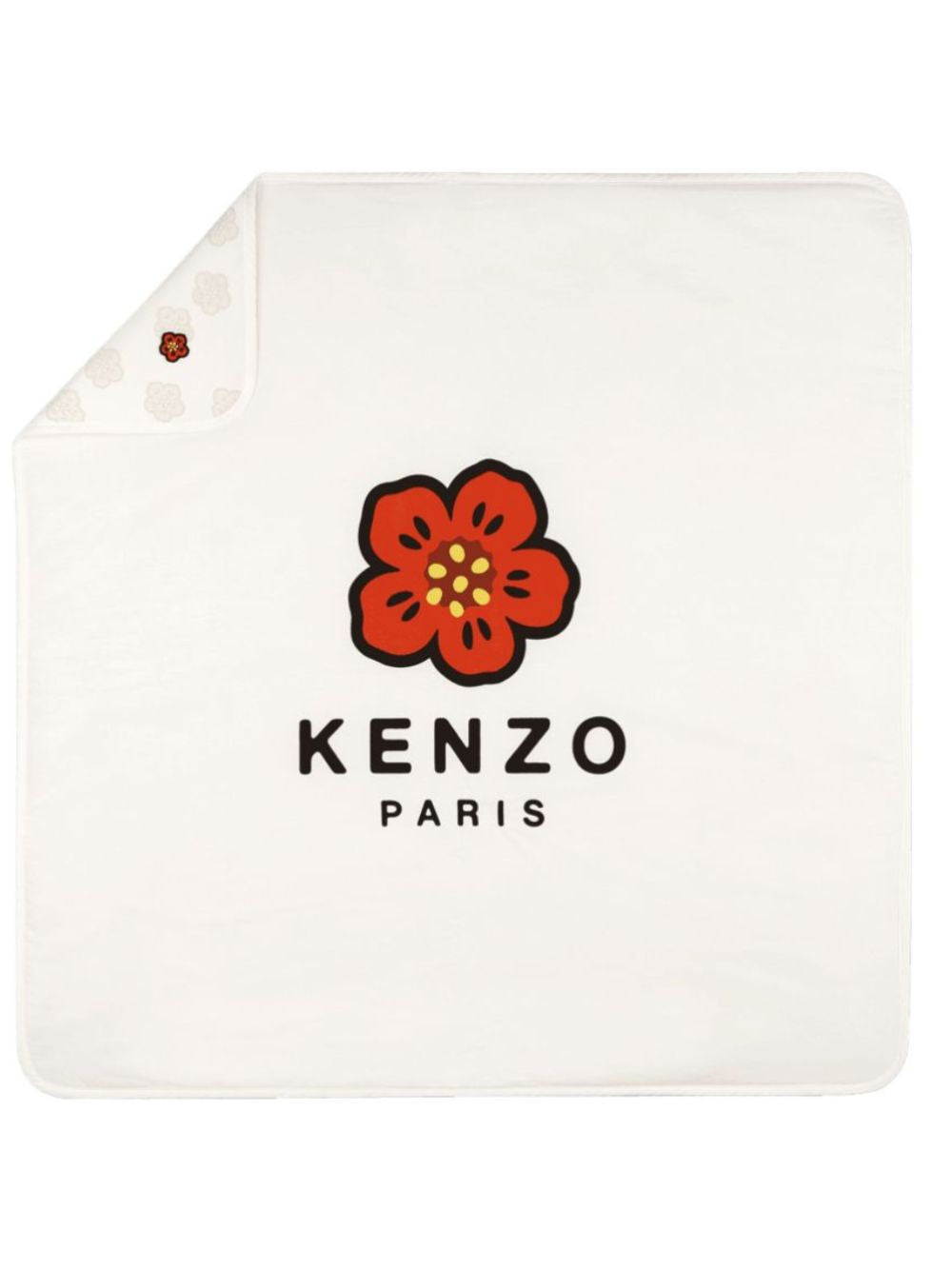 Coperta per neonati Kenzo Kids bianca con applicazione Boke Flower K62074 117 KENZO KIDS 