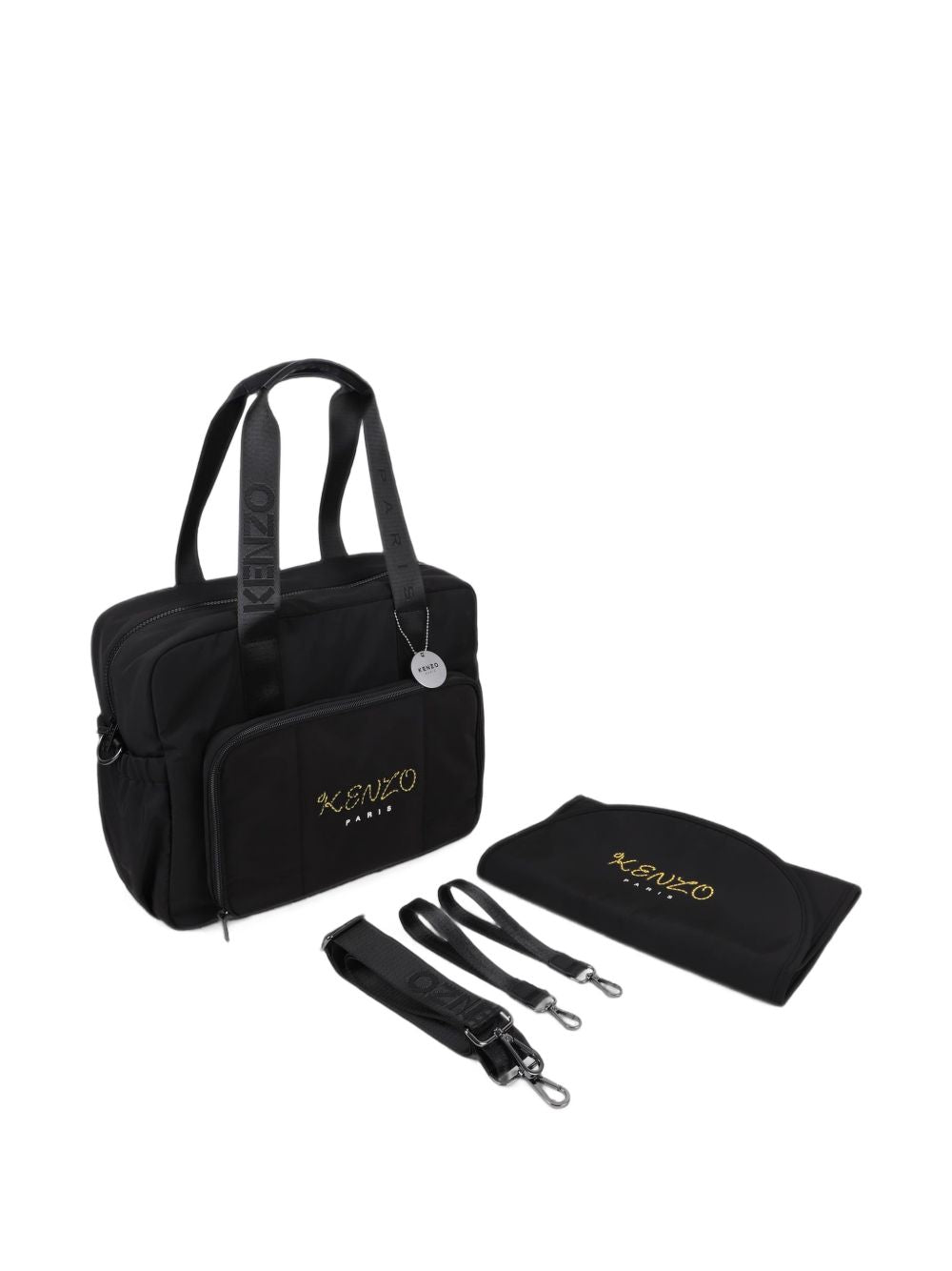 Borsa fasciatoio per neonati Kenzo Kids blu con ricamo frontale del logo K62076 095 KENZO KIDS 