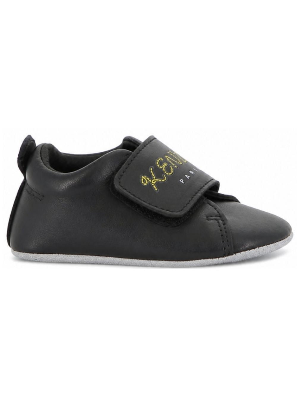 Scarpe primi passi per neonato Kenzo Kids nere con stampa logo K62077 095 KENZO KIDS 