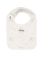 Set tutina, berretto e bavaglino per neonati Kenzo Kids bianco con stampa monogramma K62079 117 KENZO KIDS 