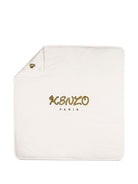 Coperta per neonati Kenzo Kids bianca con stampa logo K62080 117 KENZO KIDS 