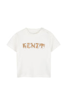 Set tre pezzi per neonati Kenzo Kids beige con stampa tigre K62090 230 KENZO KIDS 