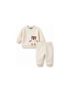 Completo per neonati Kenzo Kids beige con applicazione frontale K62101 21G KENZO KIDS 