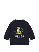 Tuta sportiva per neonati Kenzo Kids blu con stampa tigre sul davanti K62102 845 KENZO KIDS 