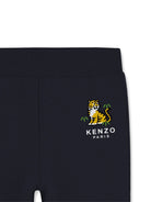 Tuta sportiva per neonati Kenzo Kids blu con stampa tigre sul davanti K62102 845 KENZO KIDS 