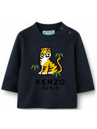 T-shirt per neonato Kenzo Kids blu con stampa grafica Tiger K62111 845 KENZO KIDS 