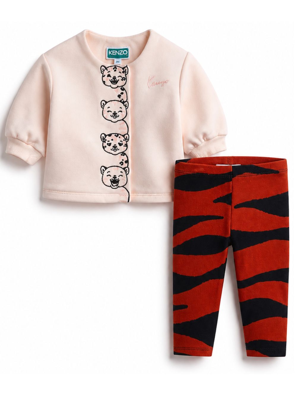 Set di due pezzi per neonata Kenzo Kids multicolore con stampa tigre K62115 Q50 KENZO KIDS 