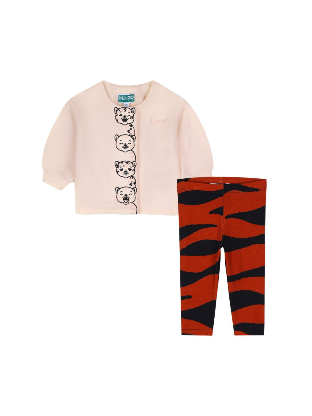Set di due pezzi per neonata Kenzo Kids multicolore con stampa tigre K62115 Q50 KENZO KIDS 