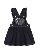 Abito per neonata Kenzo Kids blu con applicazione frontale a cuore K62118 Z35 KENZO KIDS 