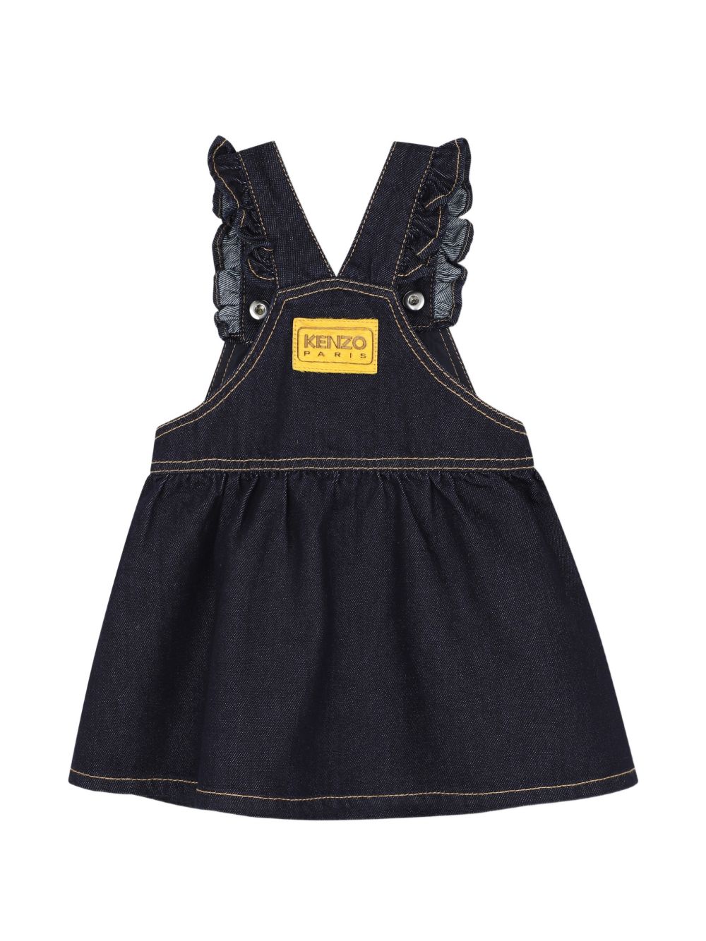 Abito per neonata Kenzo Kids blu con applicazione frontale a cuore K62118 Z35 KENZO KIDS 