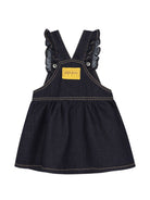Abito per neonata Kenzo Kids blu con applicazione frontale a cuore K62118 Z35 KENZO KIDS 
