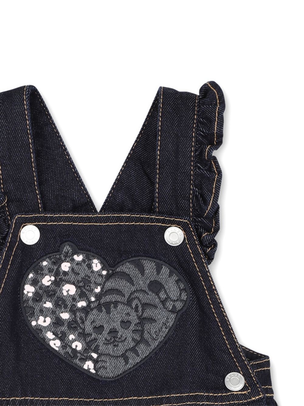 Abito per neonata Kenzo Kids blu con applicazione frontale a cuore K62118 Z35 KENZO KIDS 
