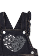 Abito per neonata Kenzo Kids blu con applicazione frontale a cuore K62118 Z35 KENZO KIDS 
