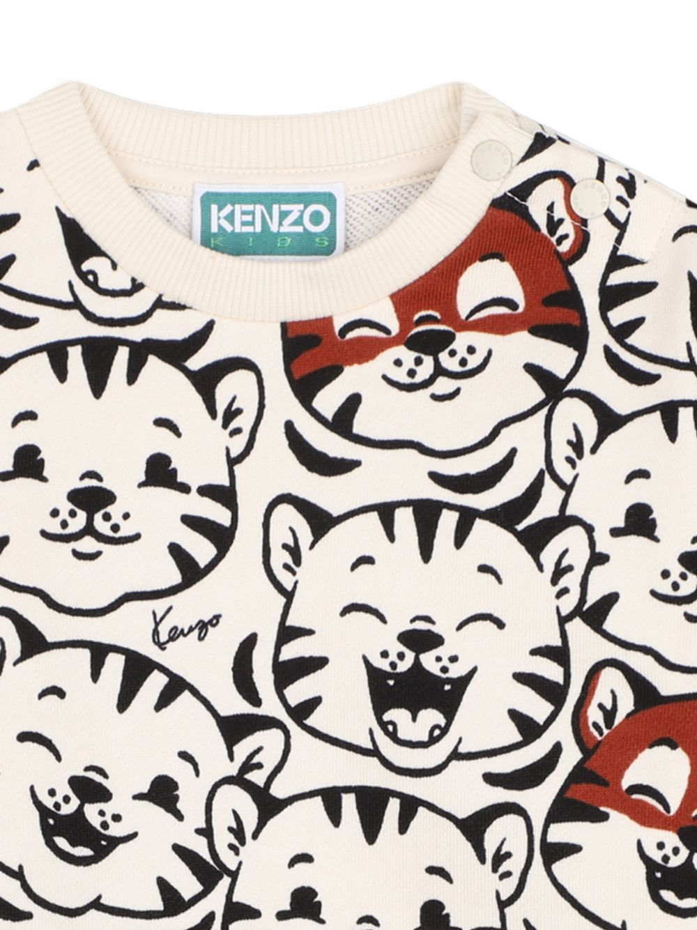 Abito per neonata Kenzo Kids beige con stampa Tiger K62119 21G KENZO KIDS 